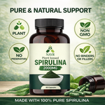 NAVR Plant Based Spirulina 2000mg - High Potency Superfood for Energy - 60 Capsules