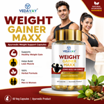 Vedavay Weight Gainer Maxx Capsules- Premium Ayurvedic Vitality Formula (60 Count)