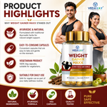 Vedavay Weight Gainer Maxx Capsules- Premium Ayurvedic Vitality Formula (60 Count)