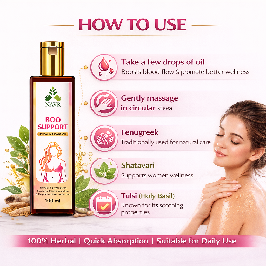 NAVR Boo Support Oil for Women - Stress Reduction & Calmness - 100ml