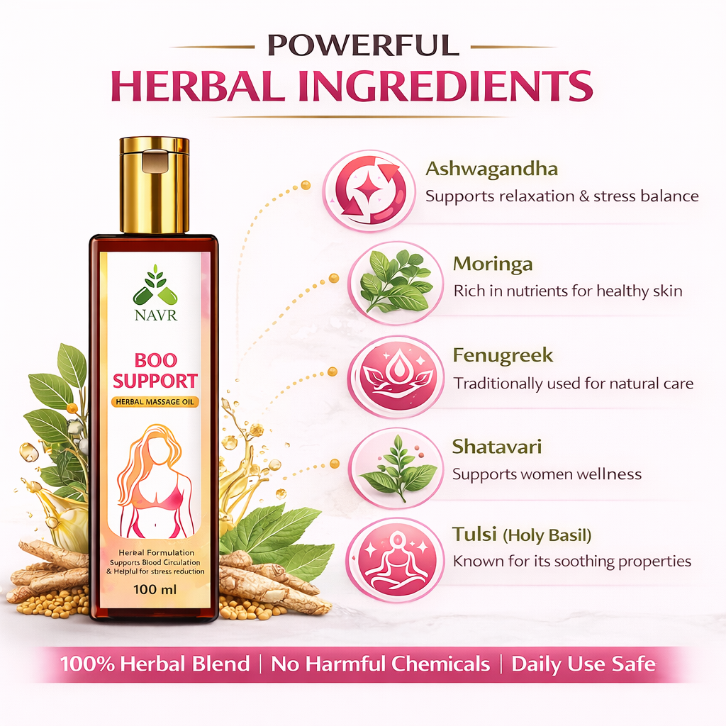 NAVR Boo Support Oil for Women - Stress Reduction & Calmness - 100ml