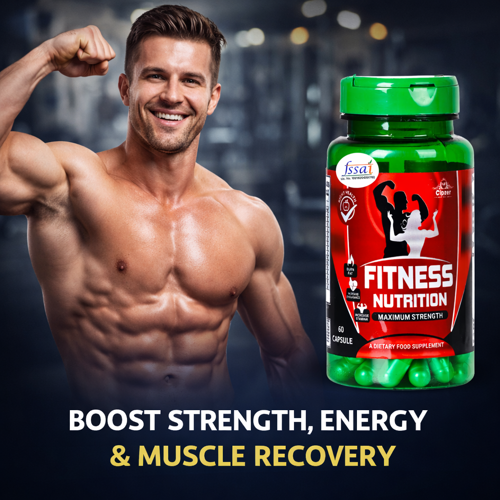 Cipzer Fitness Nutrition Capsules - Herbal Support for Endurance & Muscle Recovery (60 Capsules)