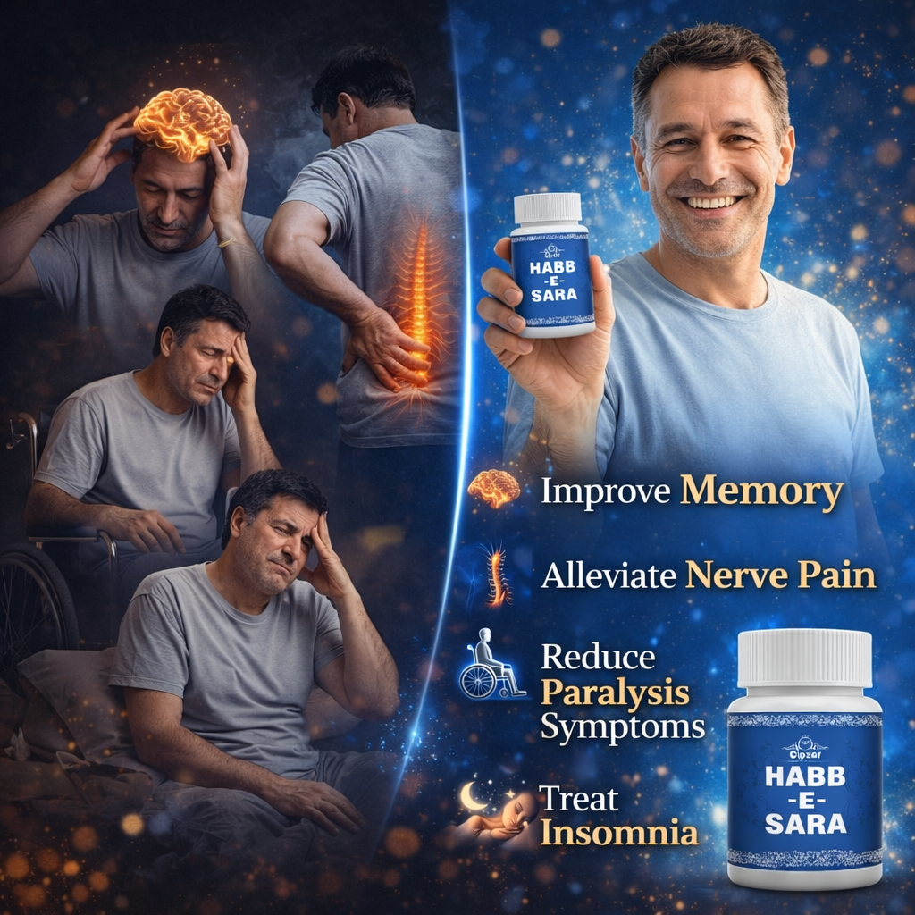 Cipzer Habb-E-Sara Pill - 20 Pills | Unani Nervous System Support & Epilepsy Relief for Calmness & Wellness