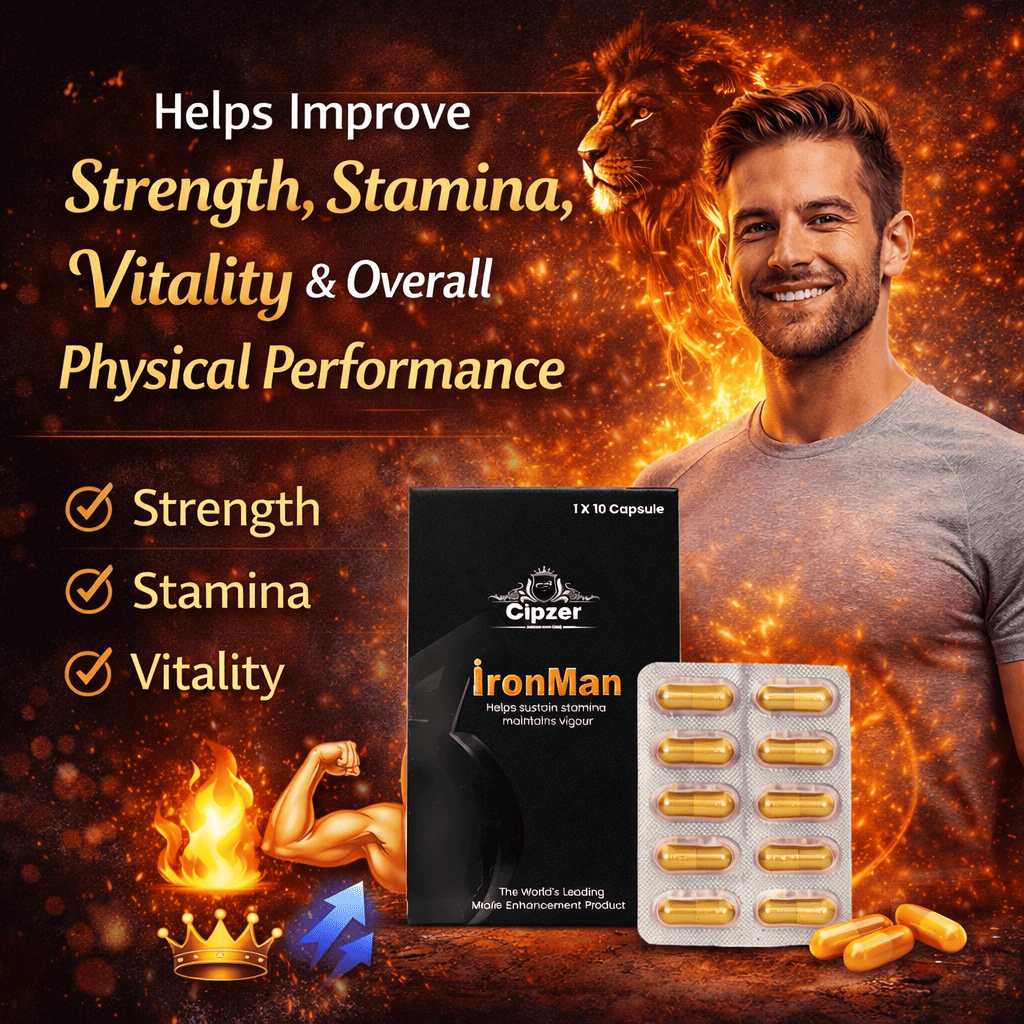 Cipzer Iron Man Capsules - Peak Performance & Vitality for Men (10 Capsules)