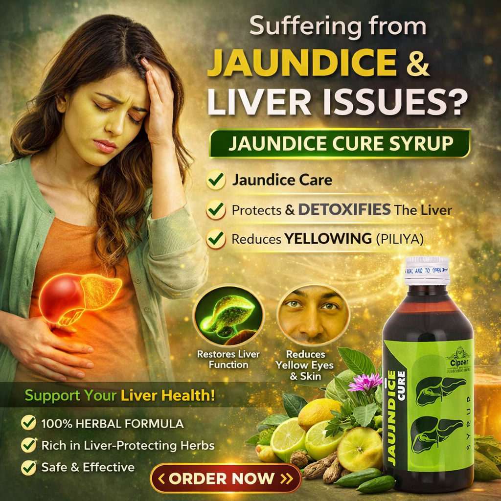 Cipzer Jaundice Cure Syrup - 200ml | Herbal Liver Tonic for Jaundice, Detox & Healthy Liver Function