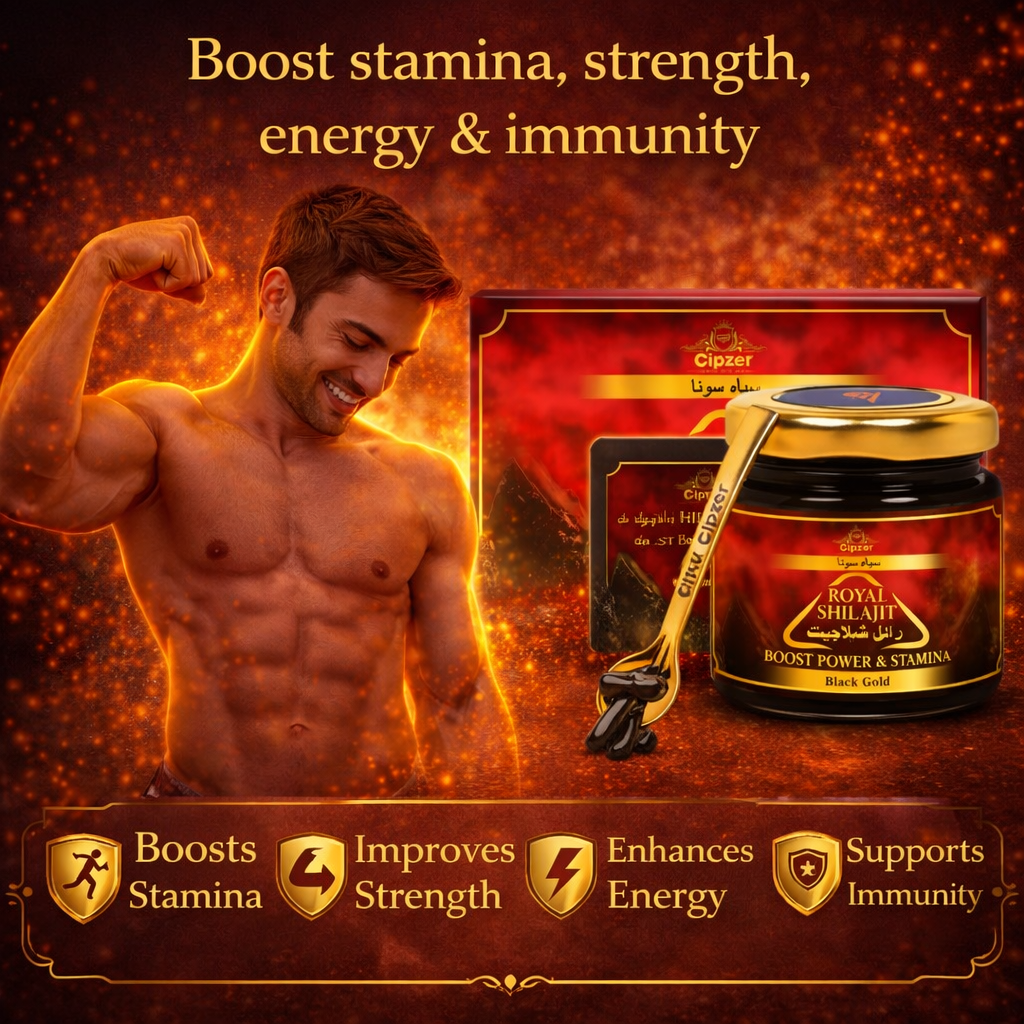 Cipzer Royal Himalayan Shilajit Resin - Mineral-Rich Natural Vitality & Strength (20 Grams)