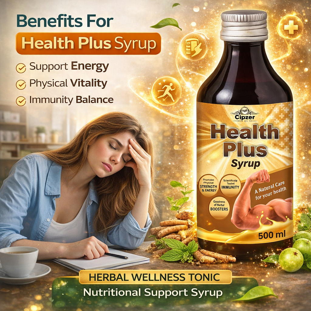 Cipzer Health Plus Syrup - 500ml | Benefits For Immunity And Overall Health For Male And Women