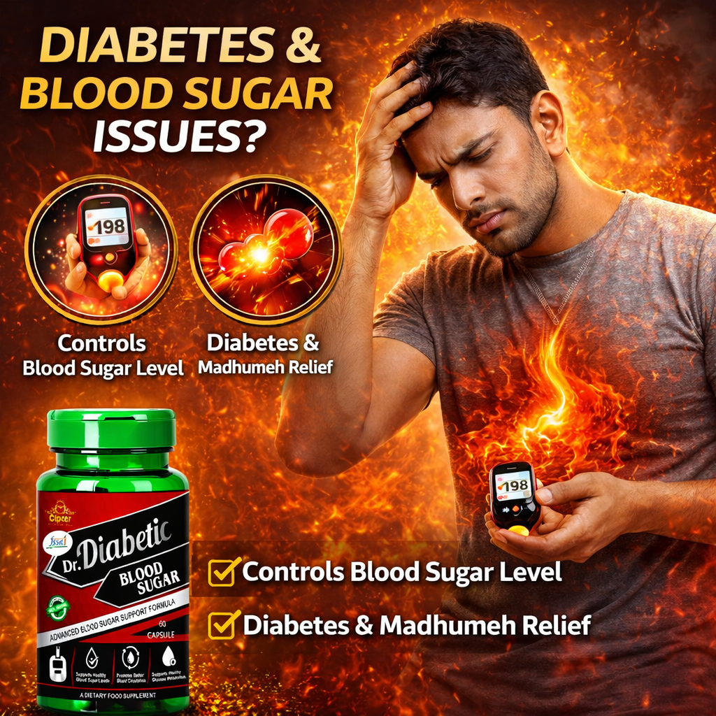 Cipzer Dr Diabetic Blood Sugar Capsules - Balance Formula for Metabolic Vitality & Bone Strength - 60 Count