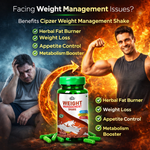 Cipzer Weight Management Shake Capsules - Natural Metabolism & Energy Support (60 Capsules)
