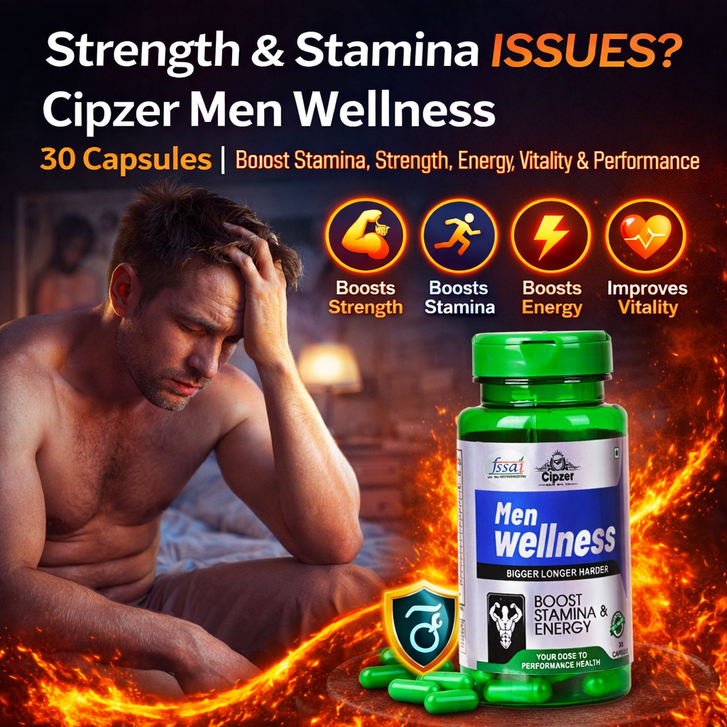 Cipzer Men Wellness Capsules - Peak Physical Vigor & Stamina (30 Capsules)