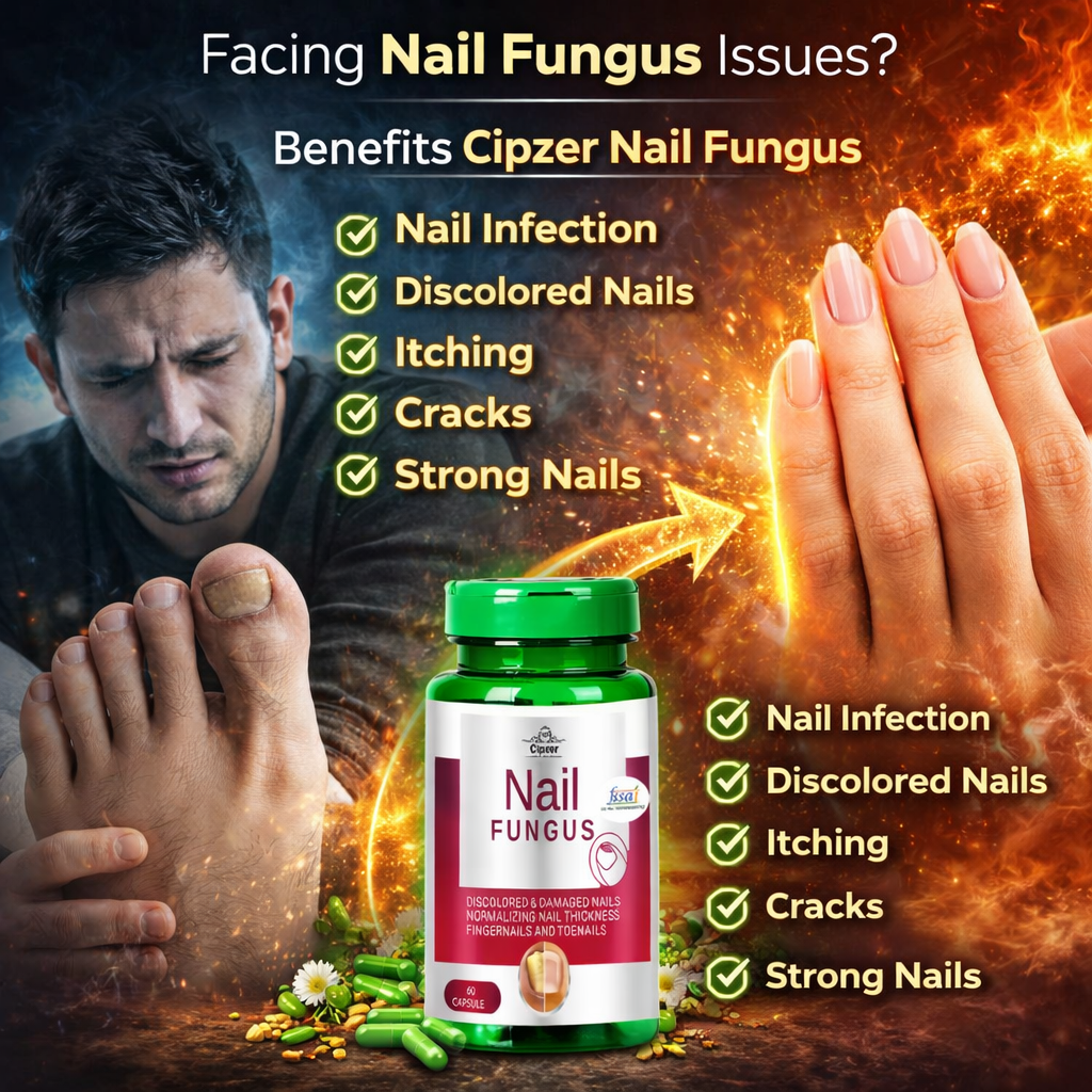Cipzer Nail Wellness Capsules - Restorative Support for Nail Clarity & Strength (60 Capsules)