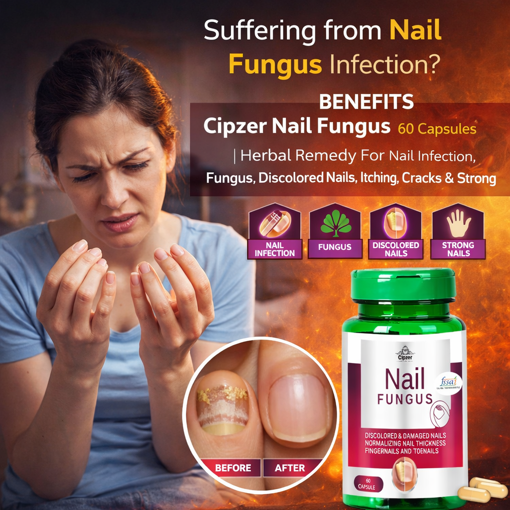 Cipzer Nail Wellness Capsules - Restorative Support for Nail Clarity & Strength (60 Capsules)