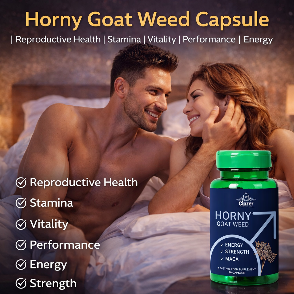 Cipzer Horny Goat Weed Capsules - Natural Performance & Vitality (30 Capsules)