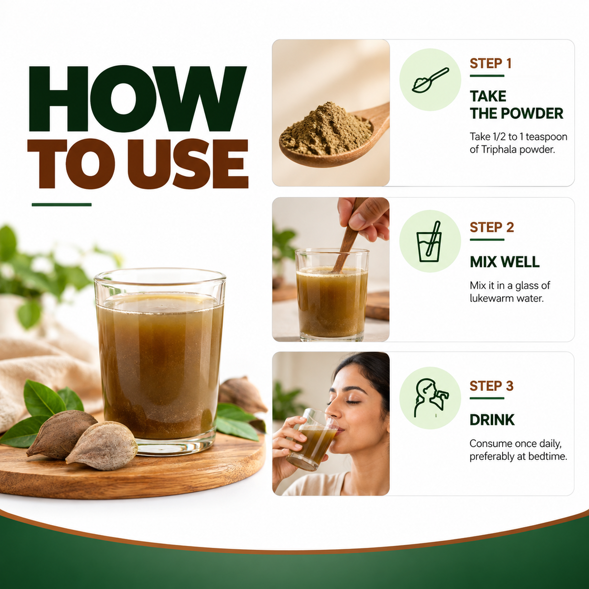Pure Nutrition Organic Triphala Powder - 227g | 100% Pure and Natural | Supports Digestion, Detoxification, and Overall Wellness