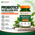Pure Nutrition Probiotic Supplement, 50 Billion CFU, 60 Veg Capsules