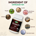 Pack of 2 Chitrakadi Vati 60Tab Promotes Digestion & Relieves Constipation.