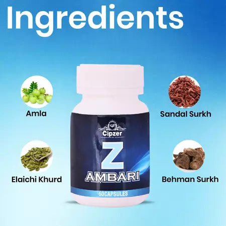 Cipzer Z Ambari Capsules - 60 Capsules | Kidney Stones & Gallbladder Cleanse | Complete Kidney Health Support