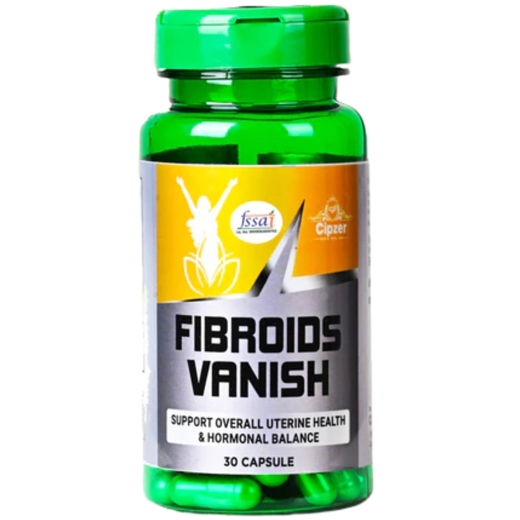 Cipzer Fibroids Vanish Capsules - Herbal Hormonal Balance & Wellness (30 Capsules)