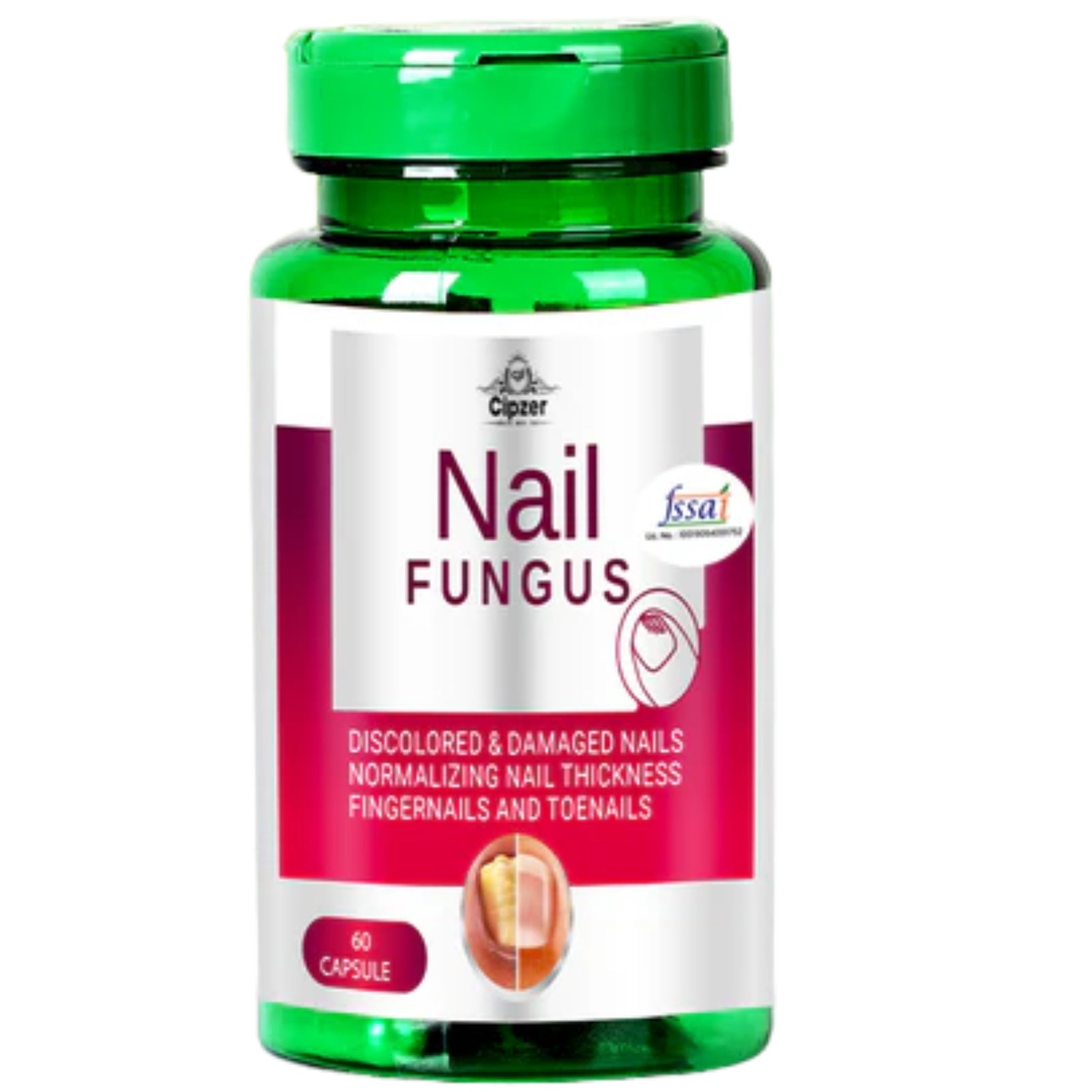 Cipzer Nail Wellness Capsules - Restorative Support for Nail Clarity & Strength (60 Capsules)