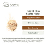 Ecotyl Citrus Radiance Face Pack | Tan Removal & Glow | 75g