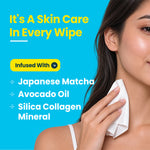 Hi Life Cleansing Wipes – Matcha & Avocado Oil | Nourishing Facial Cleansing & Makeup Remover Wet Wipes (Pack of 25)