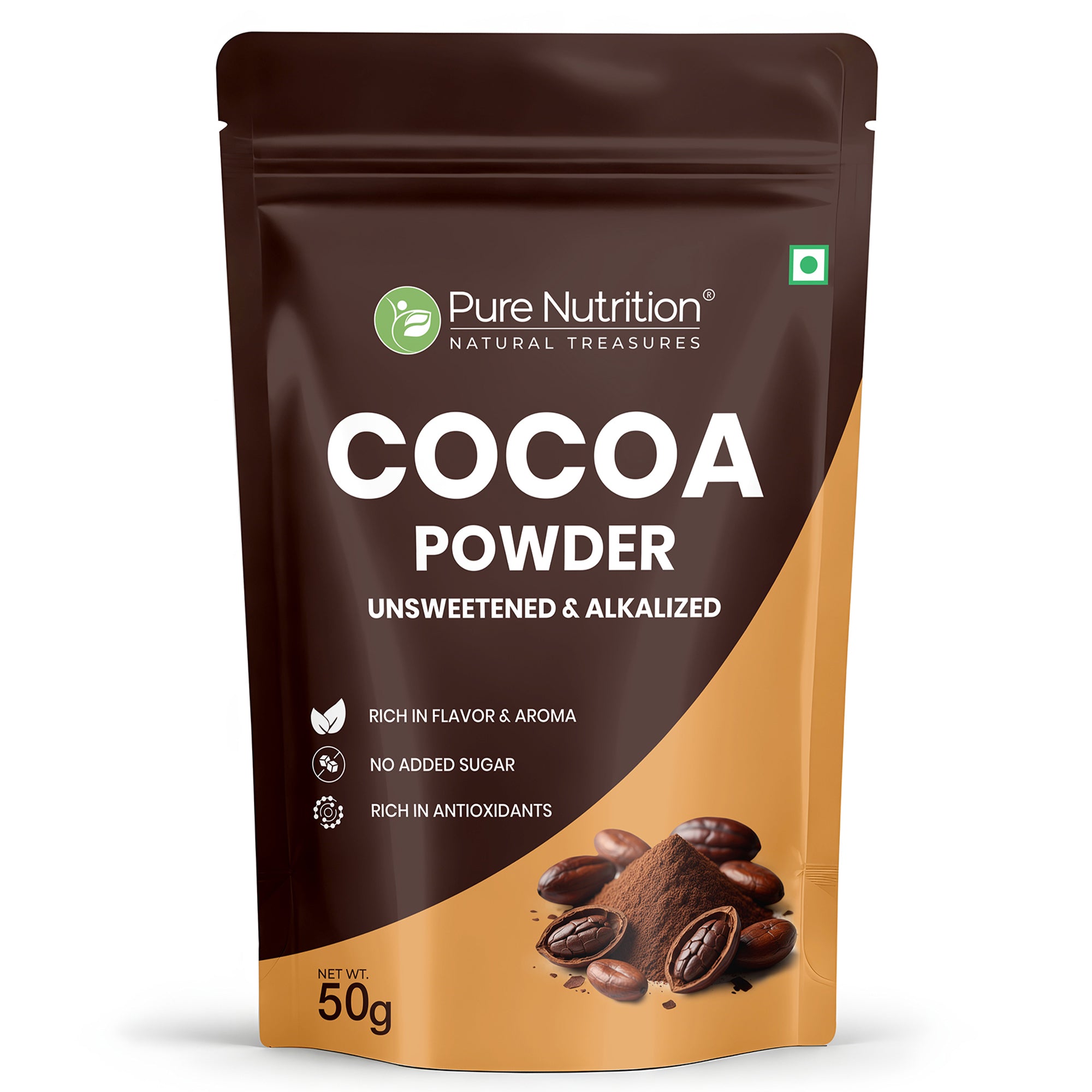Pure Nutrition Cocoa Powder 50g | Unsweetened Natural Cocoa Powder | Rich Chocolate Flavor