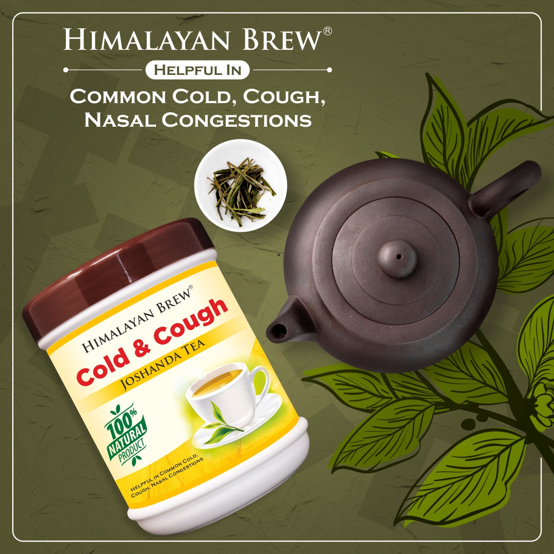 Himalayan Brew Joshanda Tea for Cold & Cough Relief | Immunity Booster Herbal Kadha – 100Gm