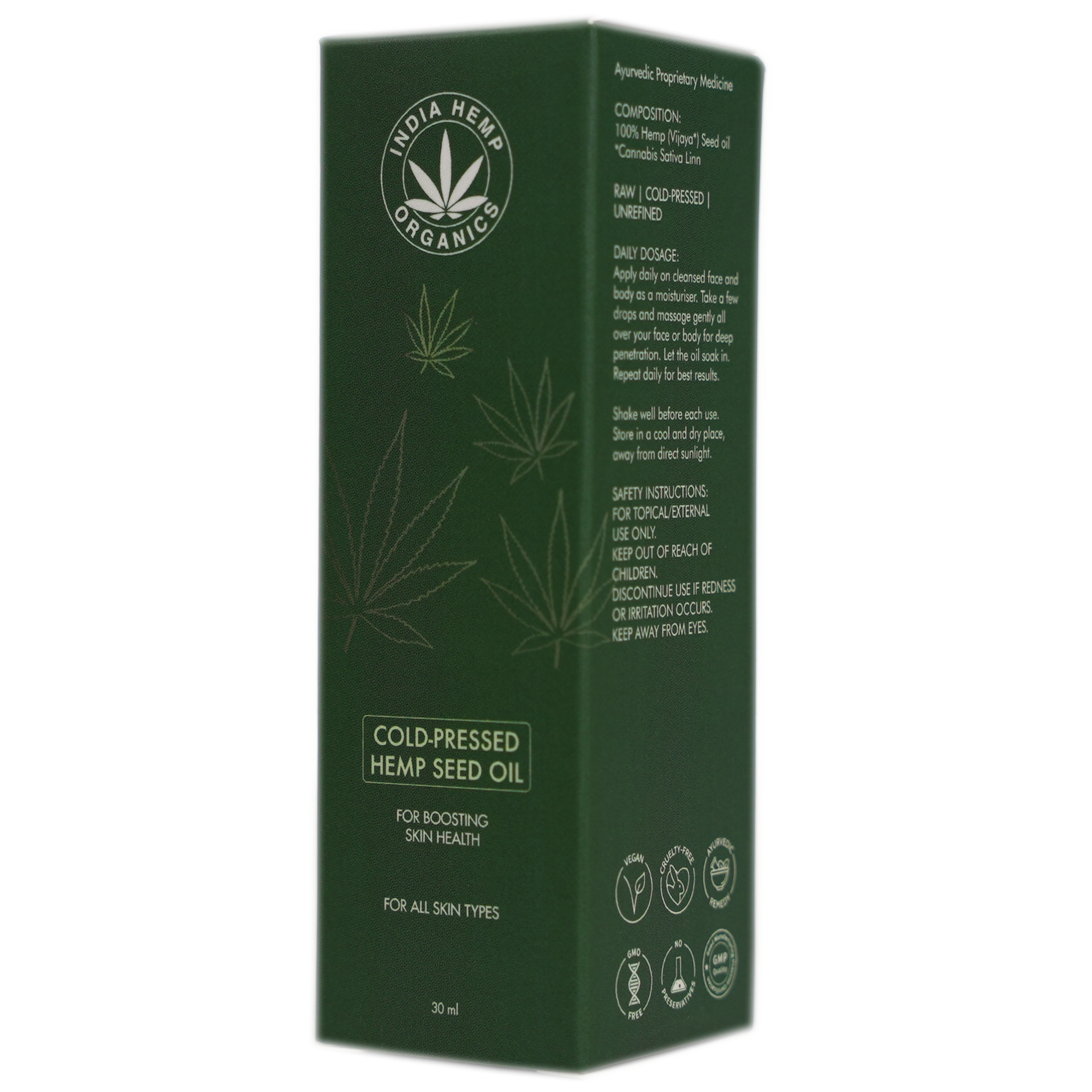 India Hemp Organics- Hemp Seed Oil (30ml)