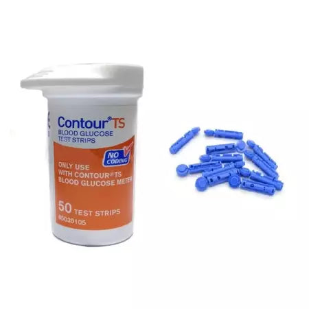 Contour Ts Blood Glucose | Test Strip | 50 No'S | Free Kalor Round Lancets