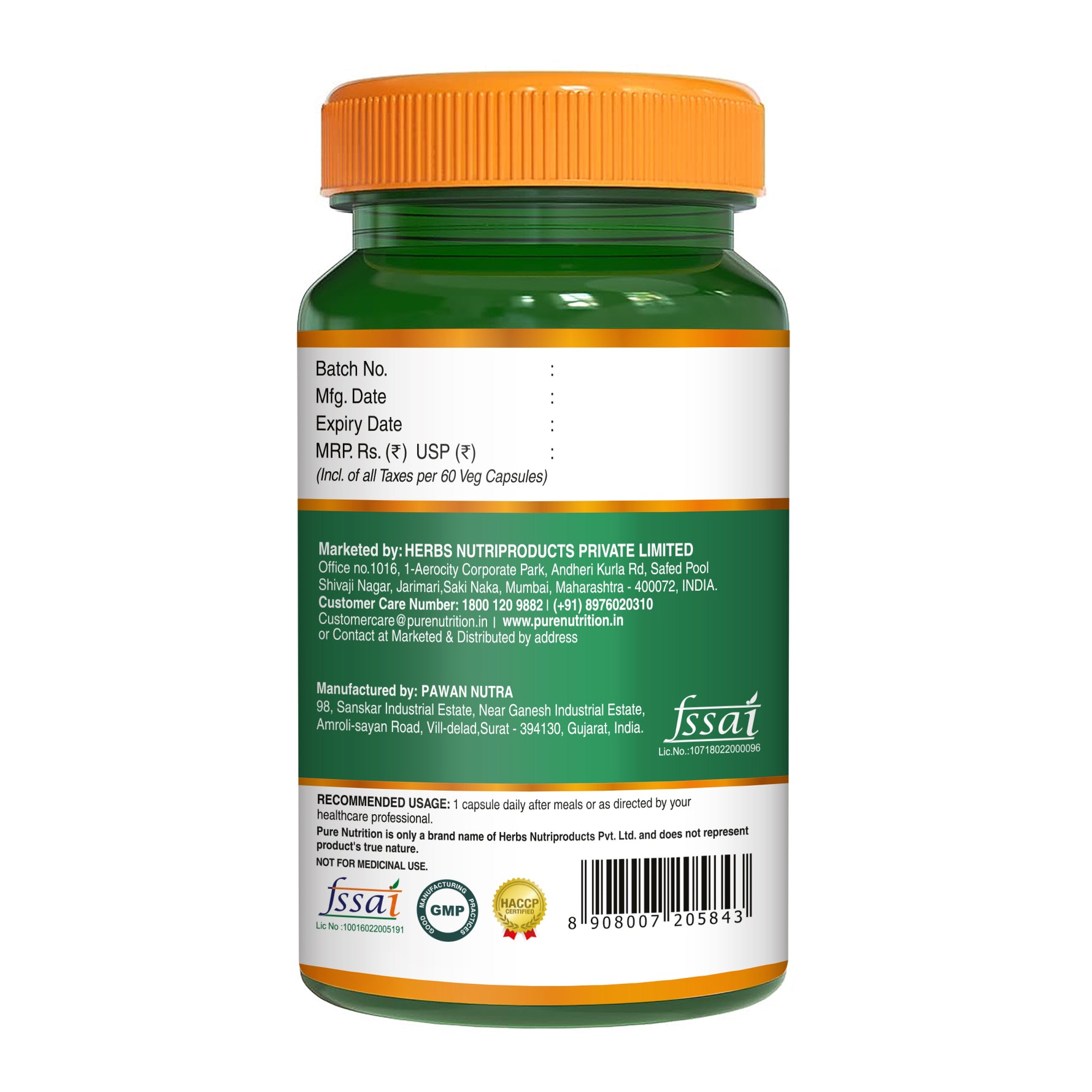 Pure Nutrition Bio Coenzyme Q10 175mg Veg Capsules, 60 Count - Cellular Vitality