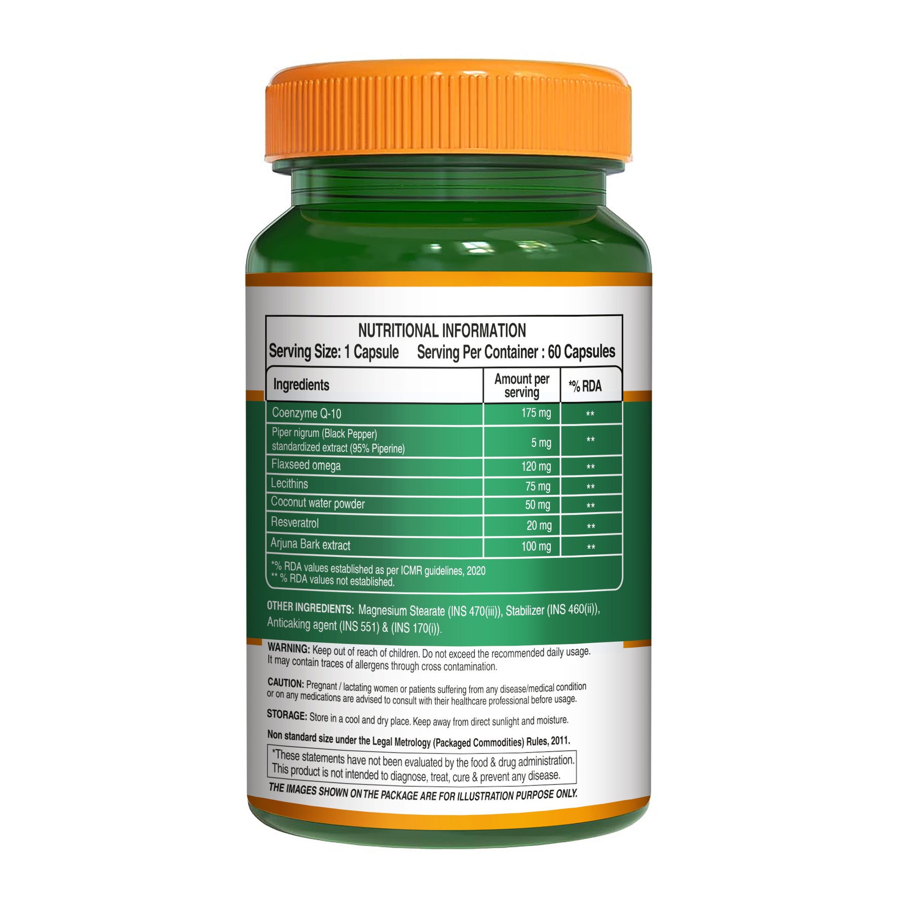 Pure Nutrition Bio Coenzyme Q10 175mg Veg Capsules, 60 Count - Cellular Vitality