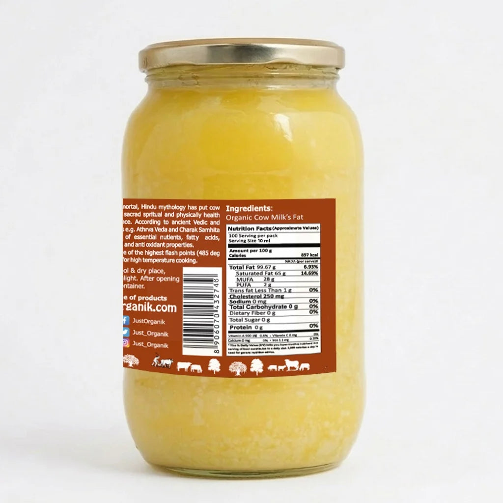 Just Organik Cow Desi Ghee-1 L