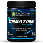 Pure Nutrition Micronised Creatine Monohydrate Powder, Pre/Post Workout Supplement, Instant Energy for Athletic Performance, Fast Recovery, Increased Muscle Mass, Unflavoured - 250gm