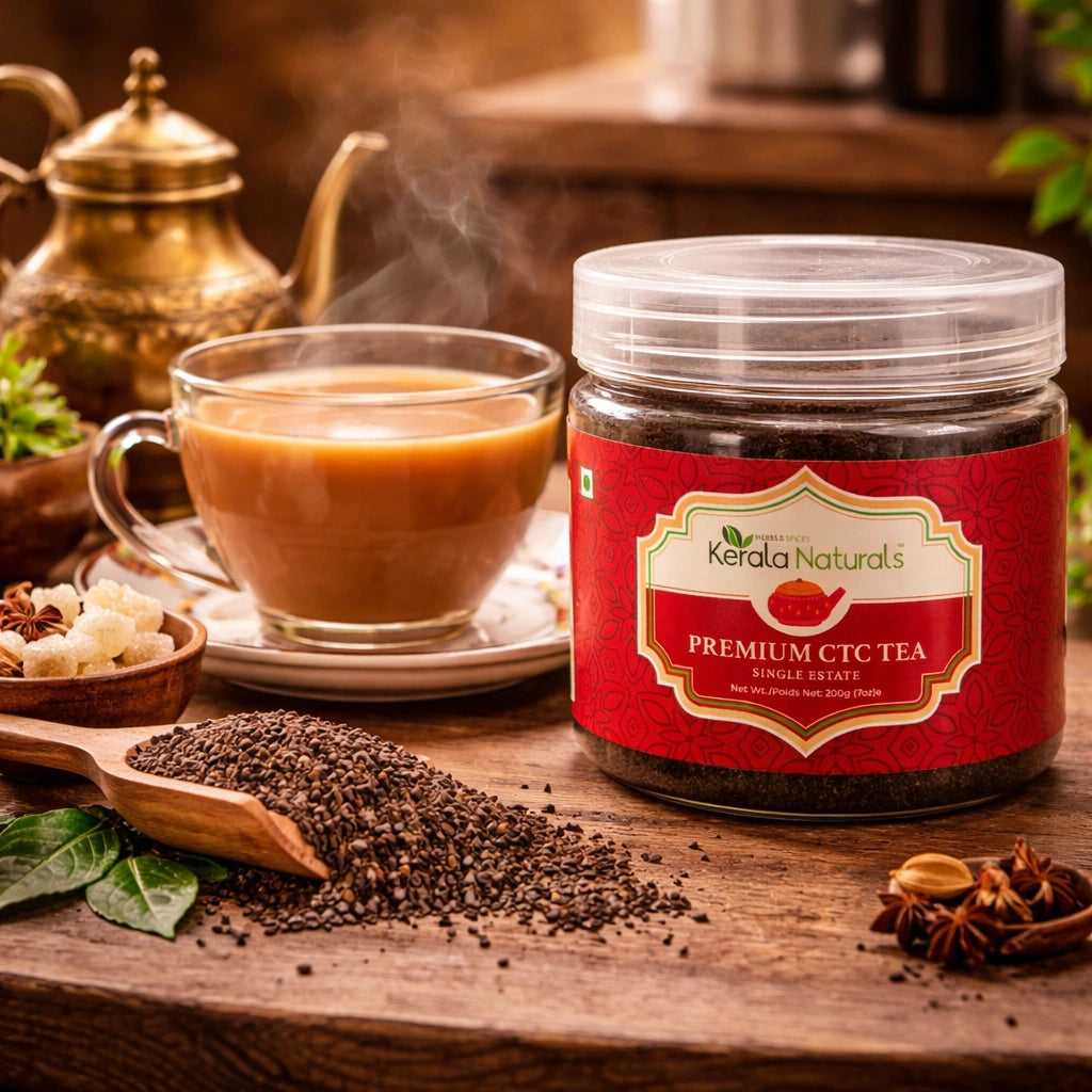 Kerala Naturals CTC Tea 200g - Premium Munnar Black Tea Powder Granules