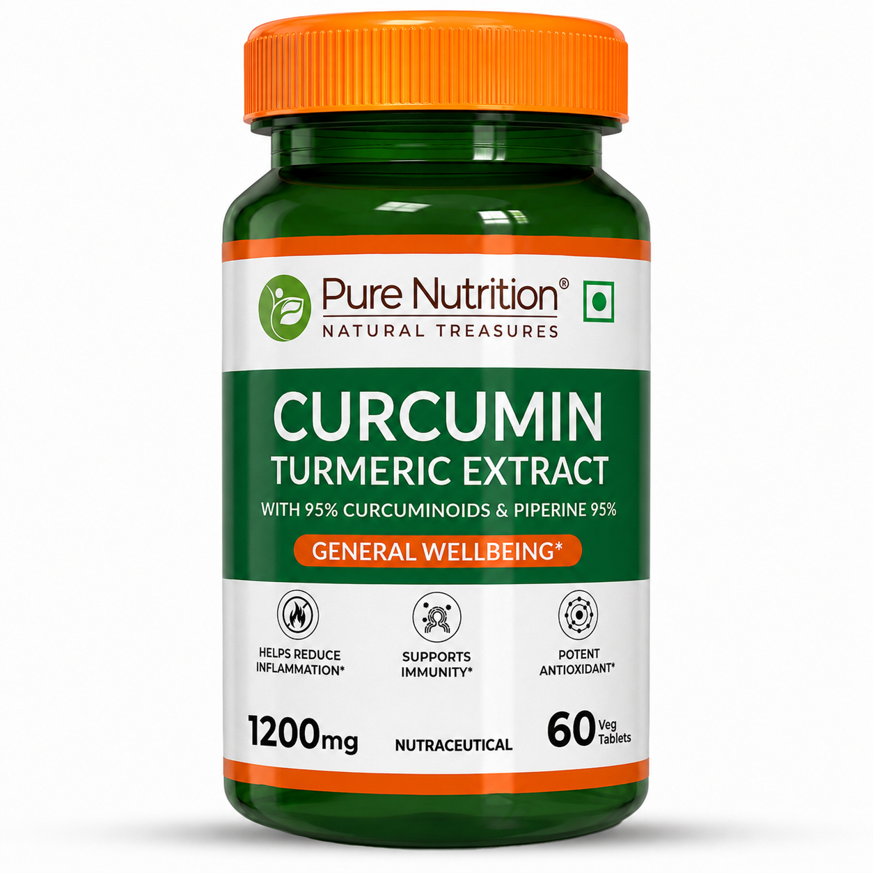 Pure Nutrition Curcumin Turmeric Extract 1200mg Veg Tablet