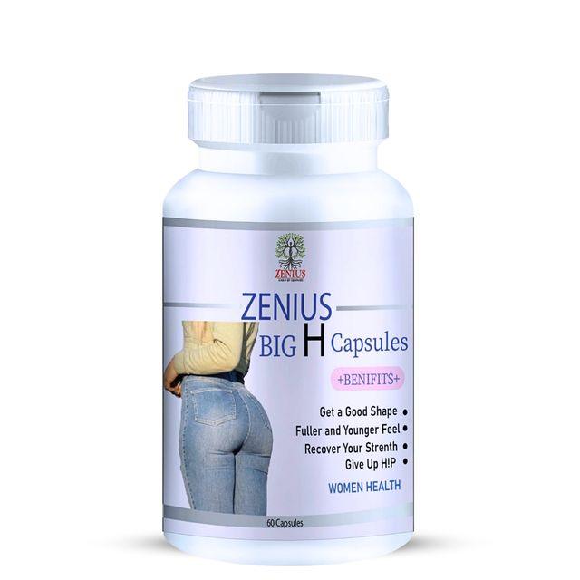 Zenius Big h Capsules - Hip Enlargement Capsules for Butt Enhancement and Hip Growth - 60 Capsules