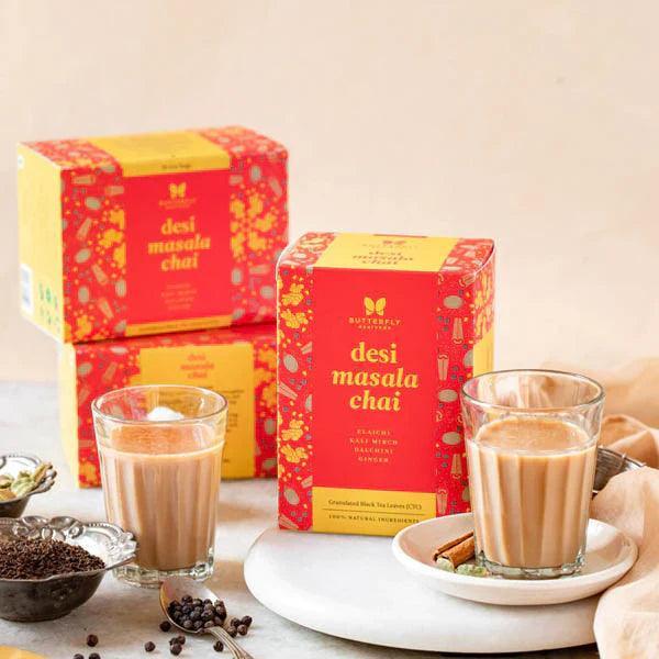 Butterfly Ayurveda Desi Masala Chai – Authentic Assam Black Tea with Spices – 100g