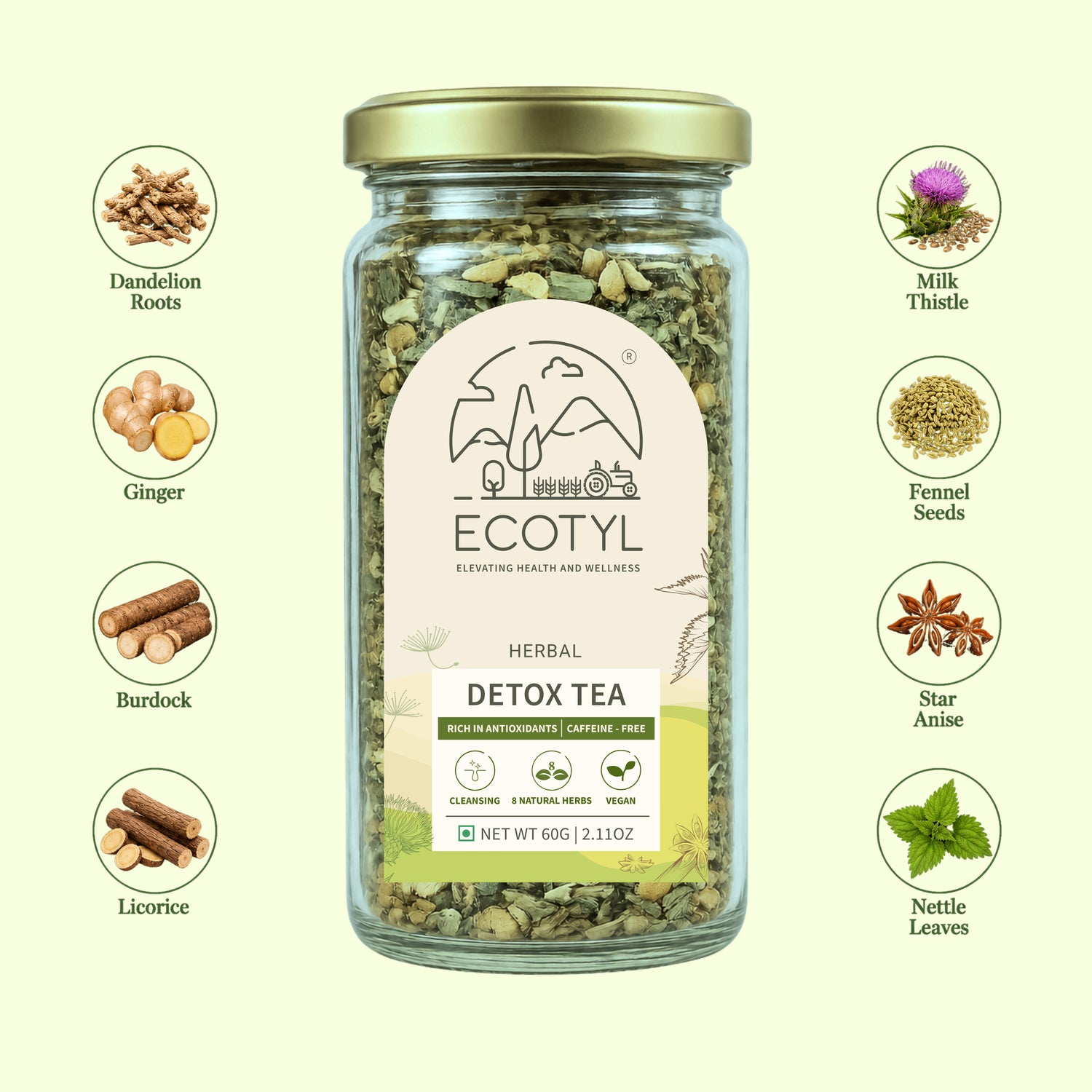 Ecotyl Detox Tea | Cleansing | Herbal Tea | 60g