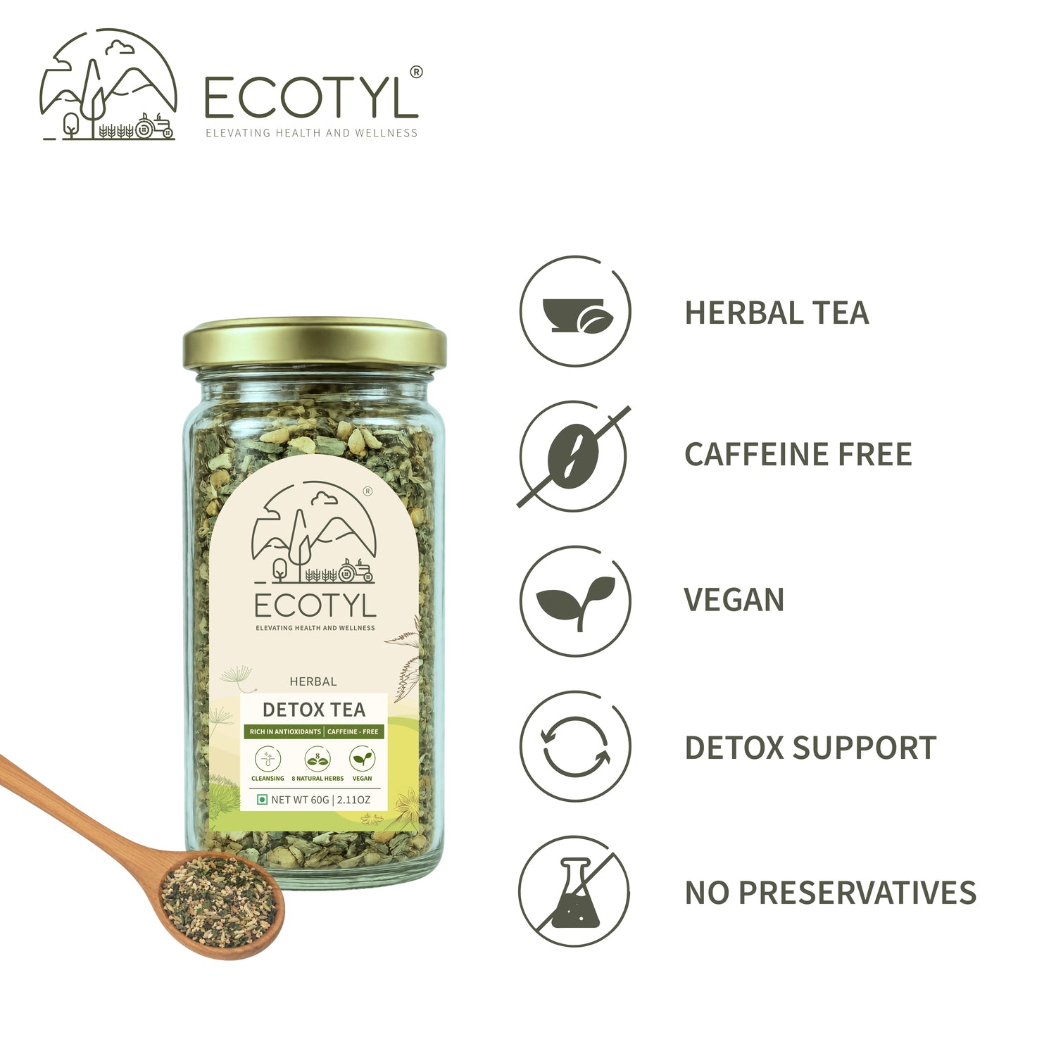 Ecotyl Detox Tea | Cleansing | Herbal Tea | 60g