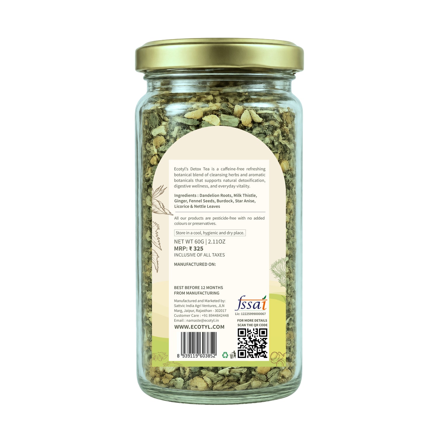 Ecotyl Detox Tea | Cleansing | Herbal Tea | 60g