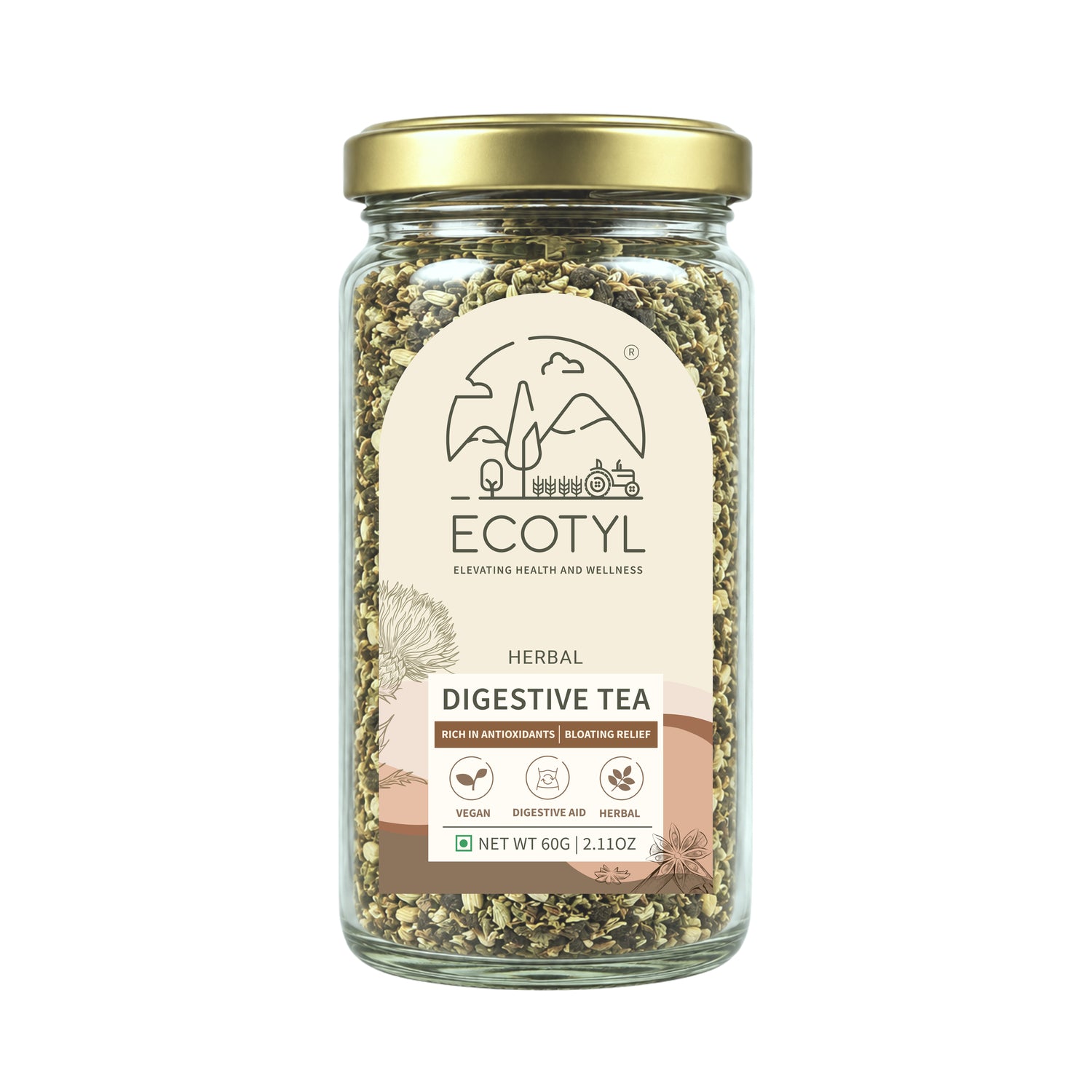 Ecotyl Digestive Tea | Gut Health | Herbal Tea  | 60g