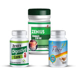 Zenius Digestive Care Kit - Kit of 60 Capsules, 60 Tablets & 100g Powder