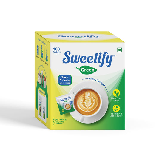 Sweetify Zero Calorie Sugar-free Stevia Sweetener Sachets