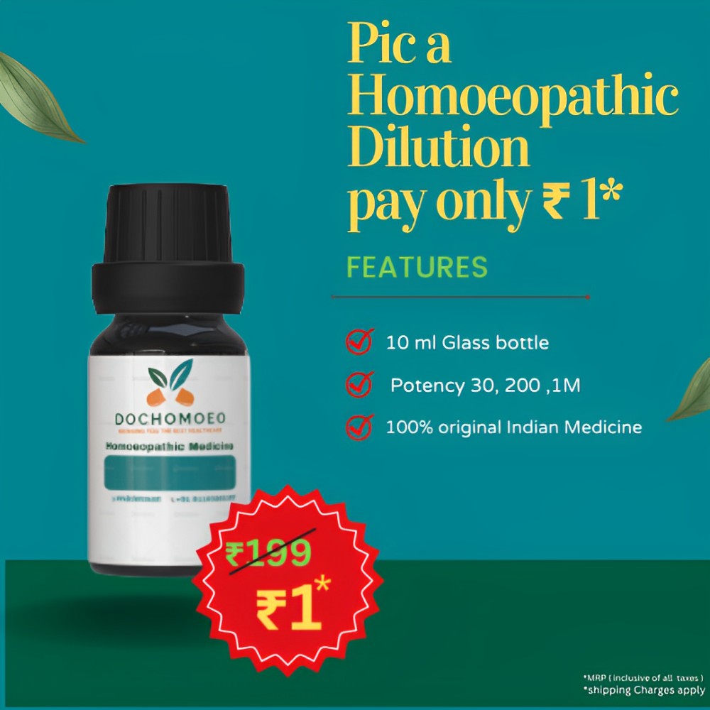 pic a homoeopathic dilution medicine @ 1* rs. only ( 30 ch , 200 ch, 1m ) after placing order whats