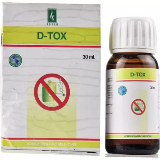 adven d tox drops (30ml) it helps in lowering the craving and after effects of nicotine and alcohol