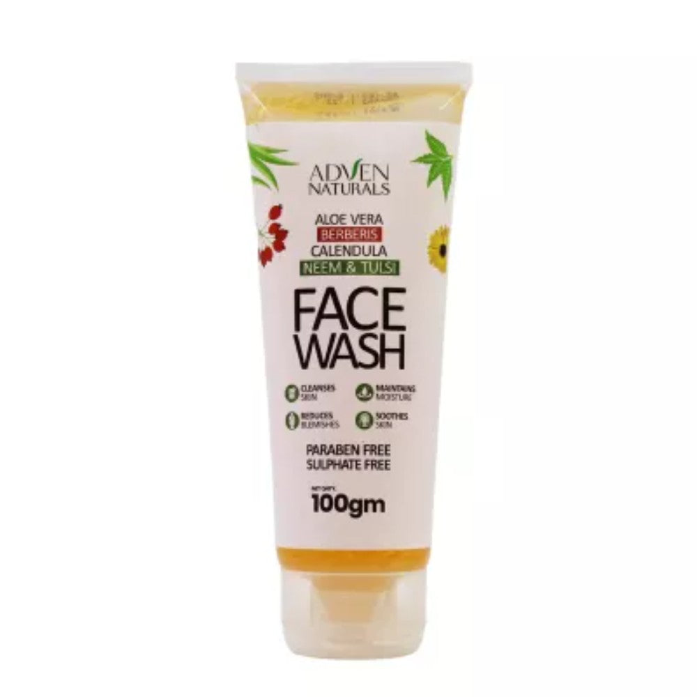 adven face wash with abc + neem & tulsi (100g) it helps in hydrating and revitalizing skin, removes
