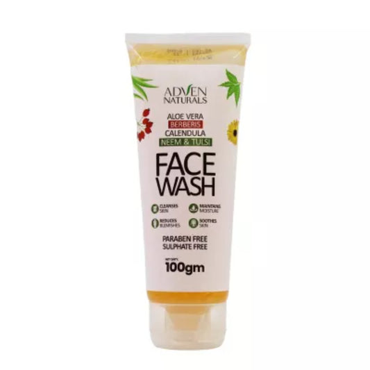 adven face wash with abc + neem & tulsi (100g) it helps in hydrating and revitalizing skin, removes