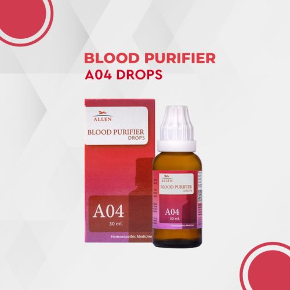 allen a04 blood purifier drop 30ml (purifies and remove toxins from blood, useful in acne, pimples,