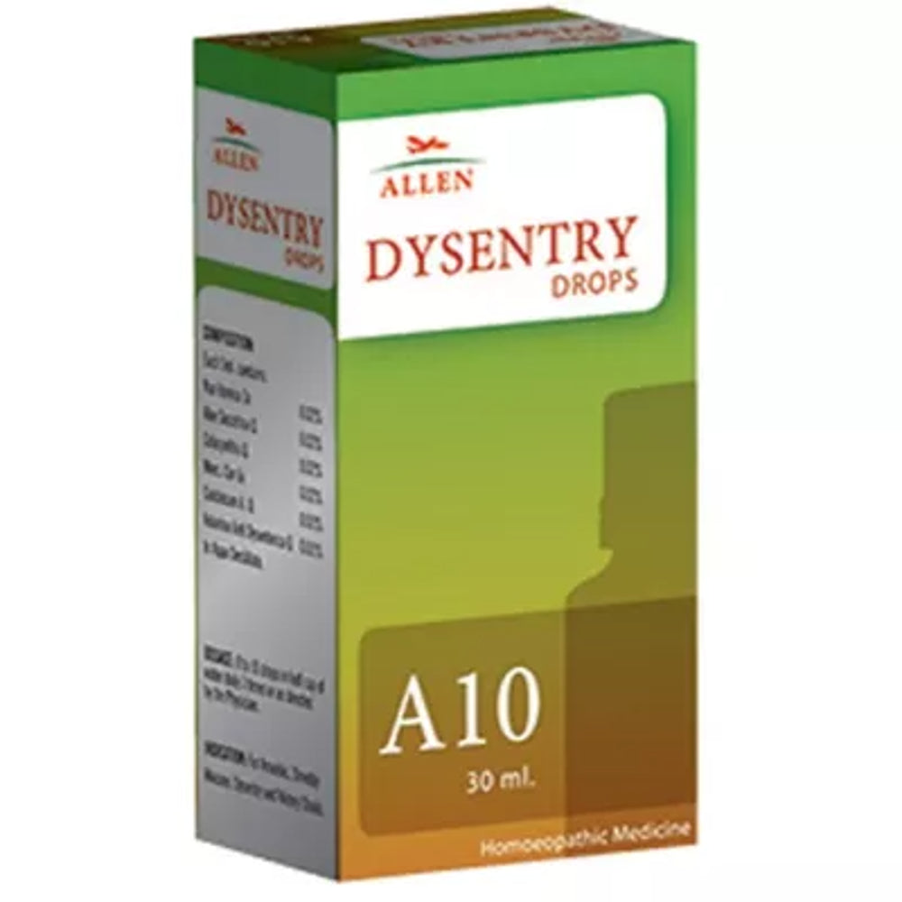allen a10 dysentry drop 30ml (for diarrhea, dysentery, colitis, irritable bowel syndrome, mucus in s