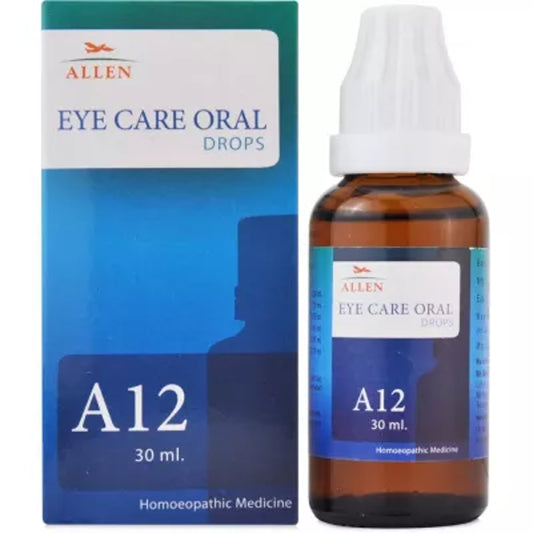 allen a12 eye care oral drops 30ml (for redness and pain in eyes, conjunctivitis, eye strains, diplo